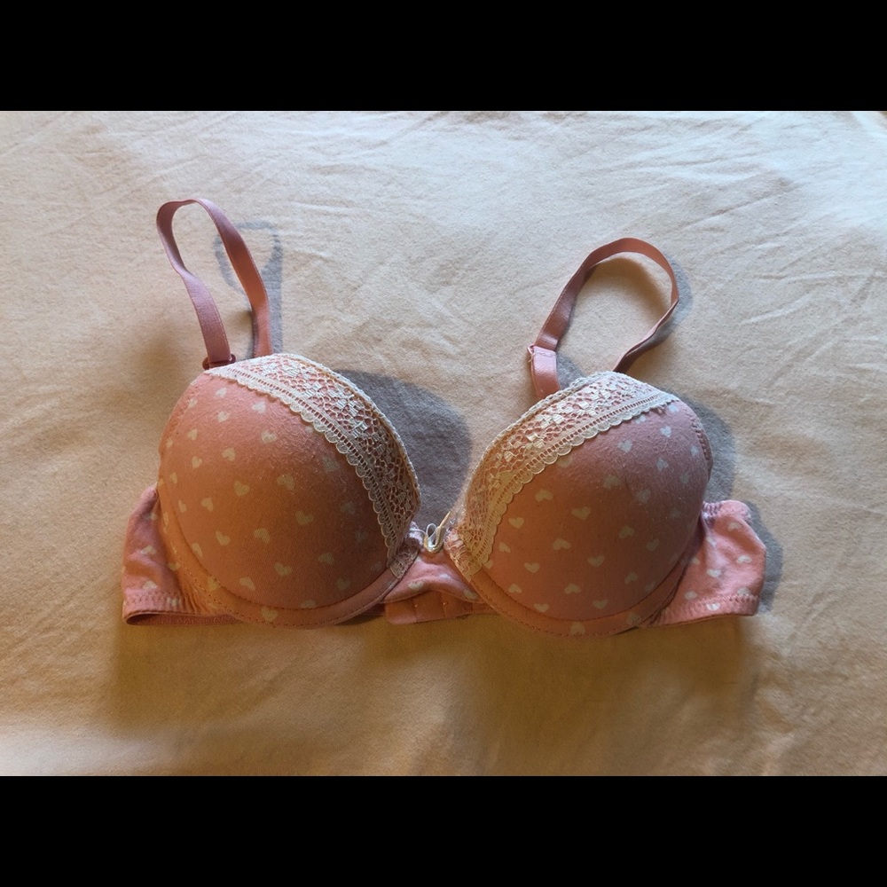 Cute pink heart bra